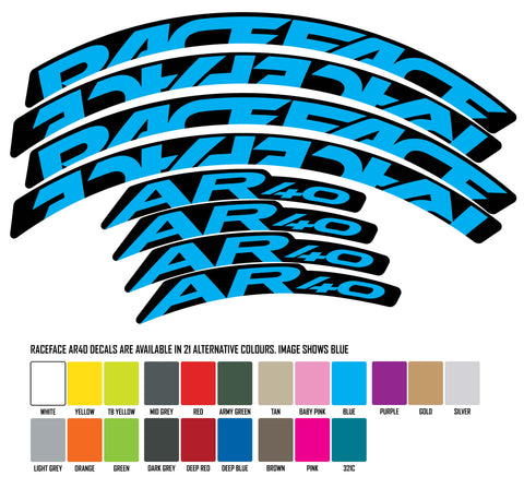 RACEFACE AR40 DECALS