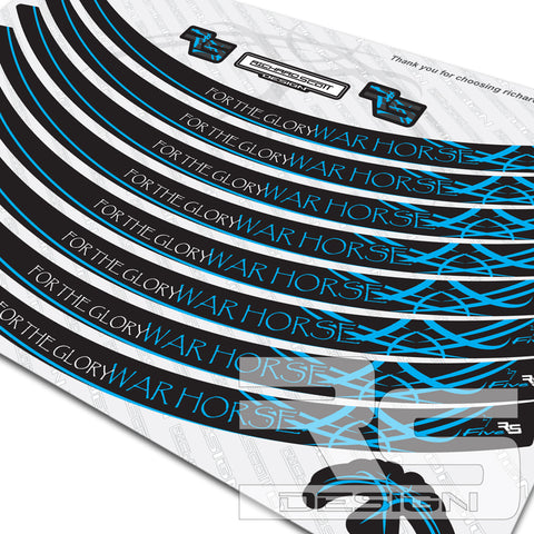 RS WARHORSE 'For The Glory' RIM DECAL KITS